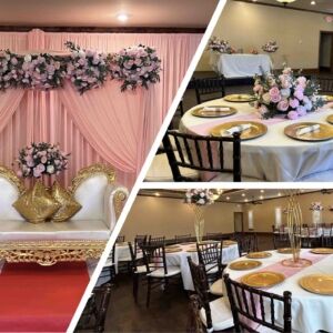 Stunning all Pink Floral Stage and Table Decor