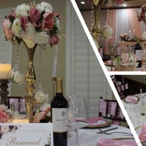 Elegant Reception with Classic Pink &amp; Gold