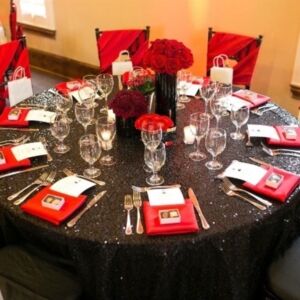 Classic Black &amp; Red Table decor