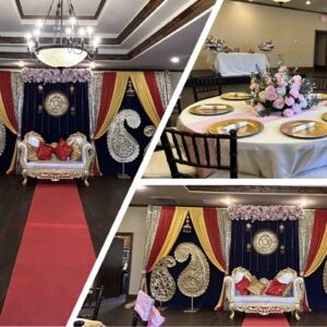 Elegant Reception with Royal Blue &amp; Gold